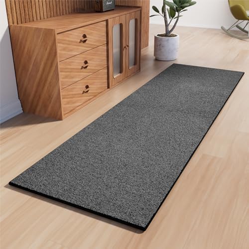 AREDO Runner Rug with Non Slip Backing 2x6 ft Black