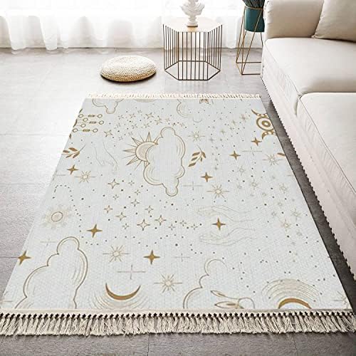 Boho Style Star Pattern Area Rug for Kids Room