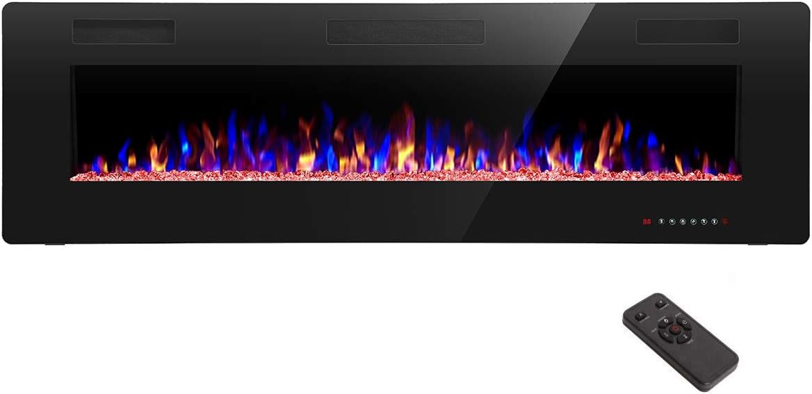 RWFLAME 60 Inch Electric Fireplace with Remote Control and Touch Screen