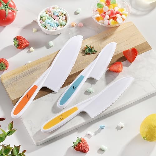 Toddler Knife Set with Serrated Edges for Safe Kids Cooking