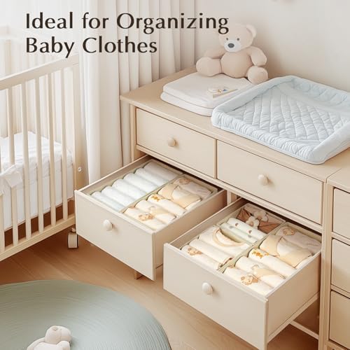 DIMJ Drawer Organizers Set of 4 for Clothing and Storage