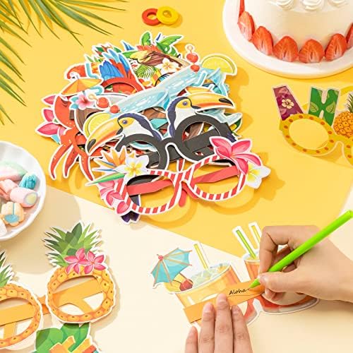 Vinsot 32 Pack Hawaiian Paper Glasses for Beach Parties