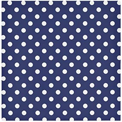 ALAZA Kitchen Cloth Napkins Set of 6 Navy Blue Polka Dot