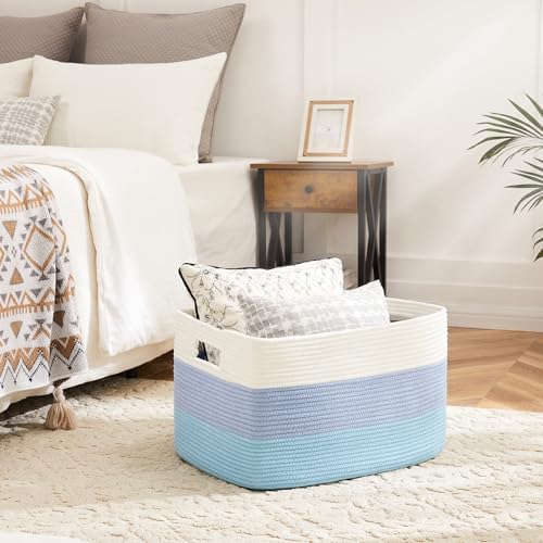 Artfeel Cotton Rope Laundry Basket with Storage
