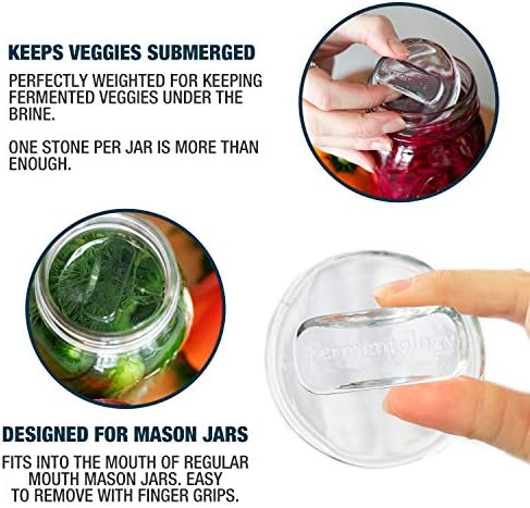Sauer Stone Glass Weights Set of 4 for Mason Jars