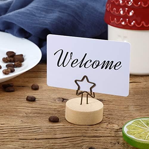Yaomiao 15 Pack Wooden Base Place Card Holders