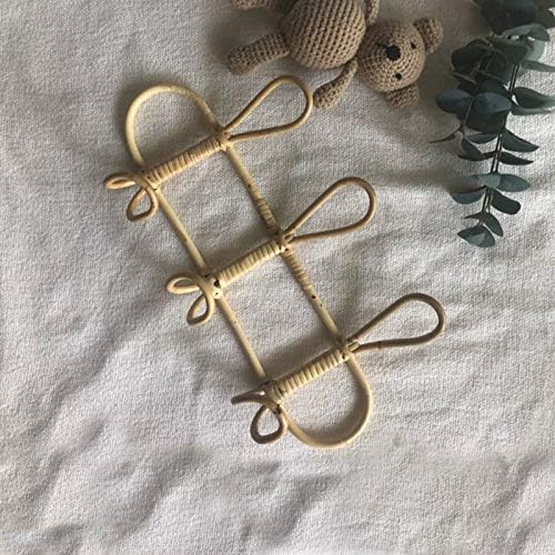 Rattan Wall Hooks Kids Garments Organizer Rack