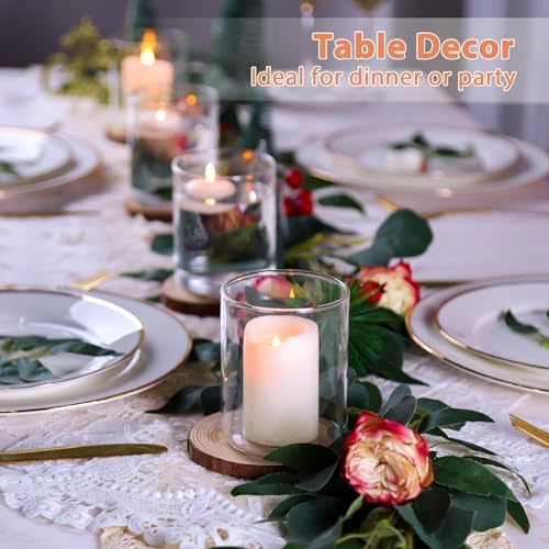 4 Inch Glass Cylinder Vases Set 12pcs for Centerpieces