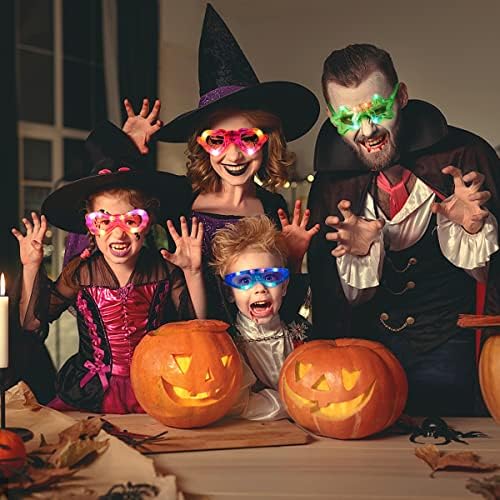 21 Pcs LED Glasses 7 Shapes Party Favor for Kids Adults