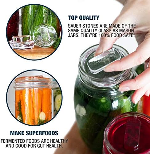 Sauer Stone Glass Weights Set of 4 for Mason Jars