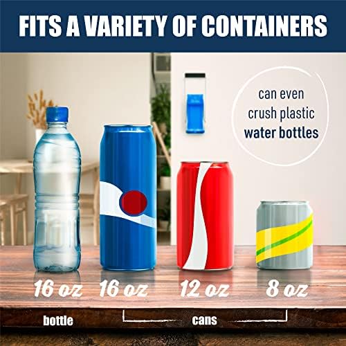 Mckay 16 Oz Metal Can Crusher Wall Mounted Blue