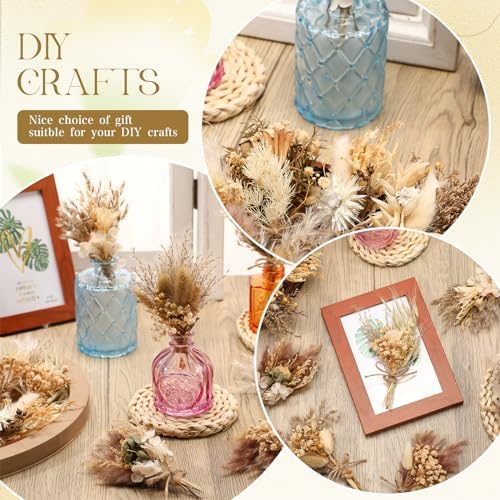 Layhit 12 Pack Mini Boho Dried Flower Bouquets