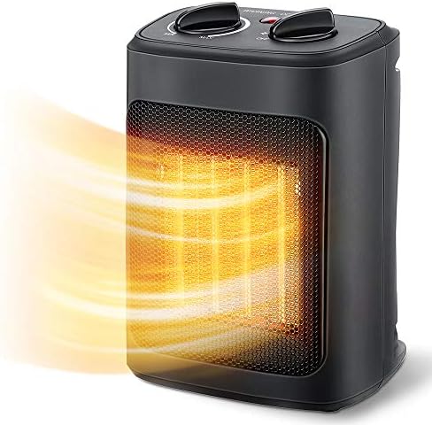 Aikoper 1500W Electric Space Heater with Thermostat and Fan Modes