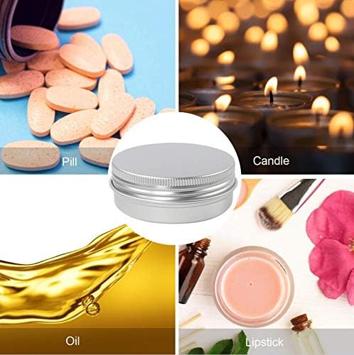 48 Pcs 1 Oz Silver Aluminum Food Storage Jars