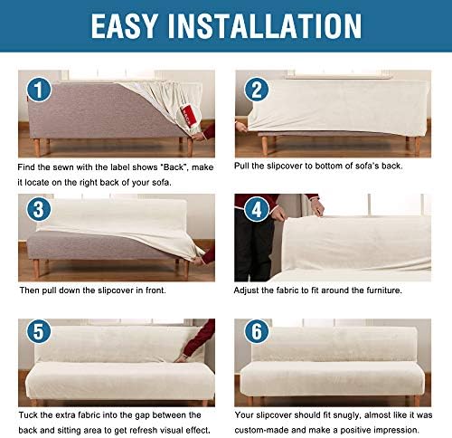 HVERSAILTEX Velvet Sofa Slipcover - Ivory