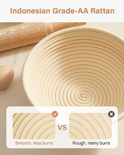 Kootek Banneton Proofing Basket Set 9 Inch