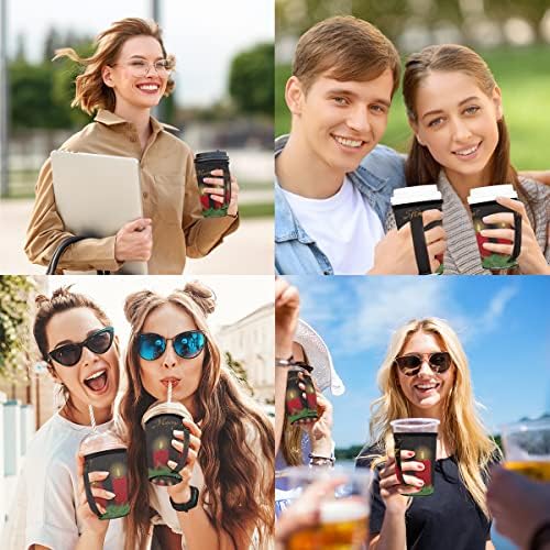 Reversible Iced Coffee Cup Sleeve With Handle