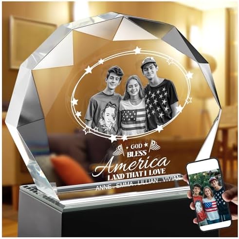 3D Crystal Photo Frame for Couples and Family