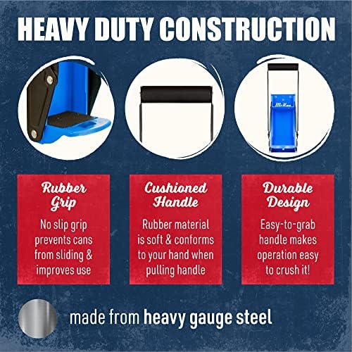 Mckay 16 Oz Metal Can Crusher Wall Mounted Blue