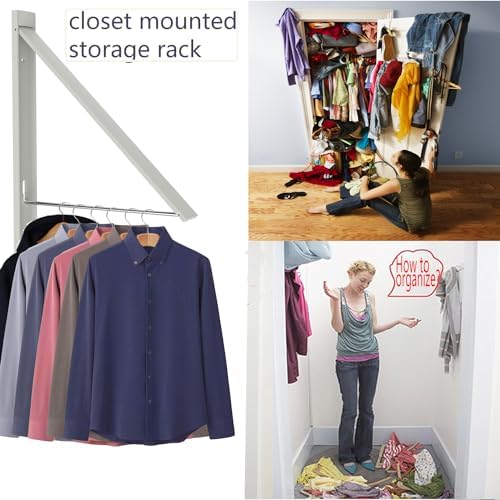 Retractable Clothes Drying Rack Space Saver Wall Mounted Folding Hanger