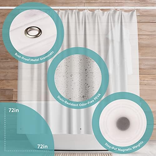 BigFoot Shower Curtain Liner 72x72 Clear