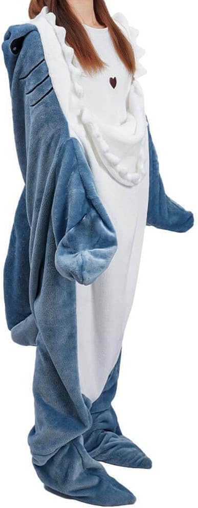 Shark Blanket Hoodie Onesie for Adult and Kid