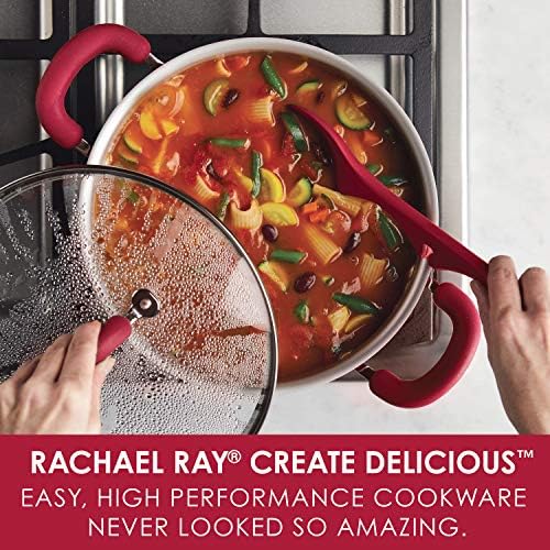 Rachael Ray Nonstick Stockpot 6 Quart Red