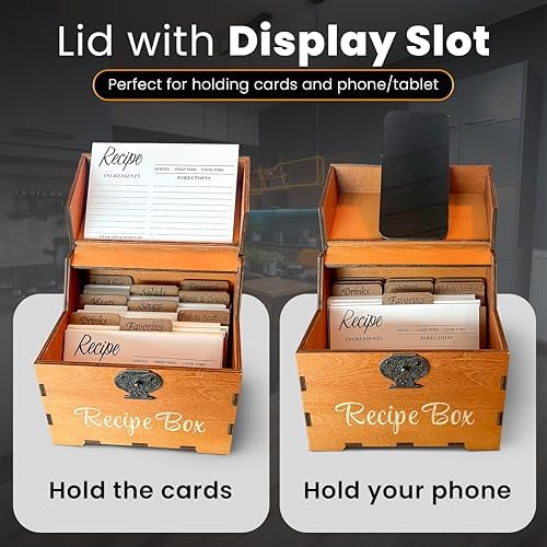 Recipe Box Set with 100 Cards and 9 Dividers