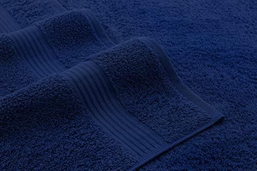 American Veteran 4 Pack Hand Towels Set of 4 Navy Blue