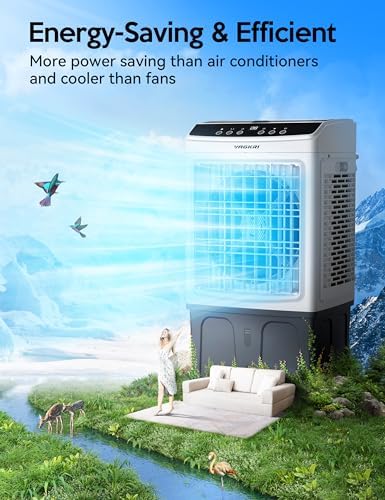 VAGKRI 35 Inch Evaporative Cooler with Remote Control