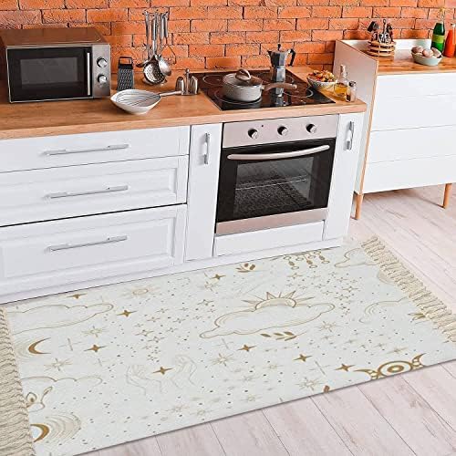 Boho Style Star Pattern Area Rug for Kids Room