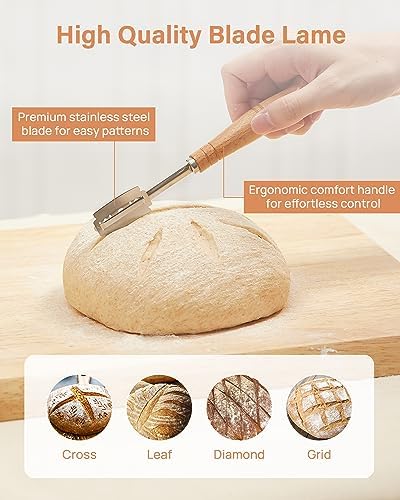 Kootek Banneton Proofing Basket Set 9 Inch