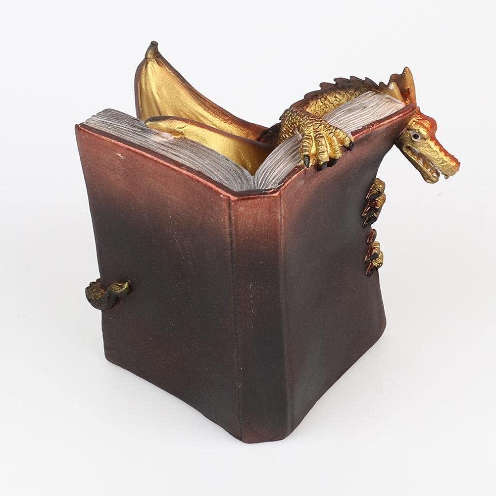 Fantasy Dragon Bookend Set for Home Office Shelves