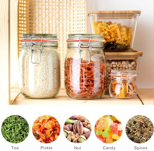 Molain 6Pcs Rubber Seals Rings for Glass Jars