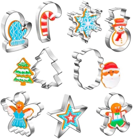 Wmtidene Christmas Cookie Cutters Set of 9