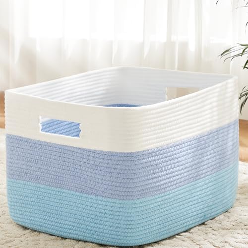 Artfeel Cotton Rope Laundry Basket with Storage