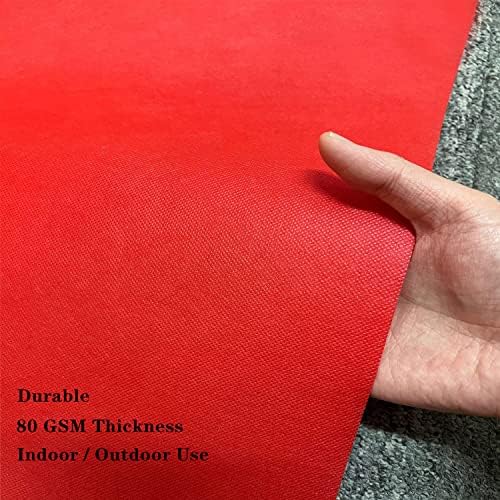 Yadi Red Carpet Runner 2x15ft Non-Woven Polyester Aisle Decor