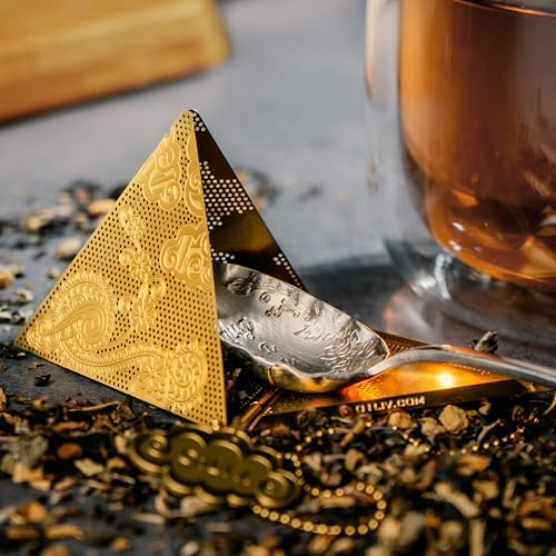 Loose Leaf Tea Infuser Pyramid Shape - Gold