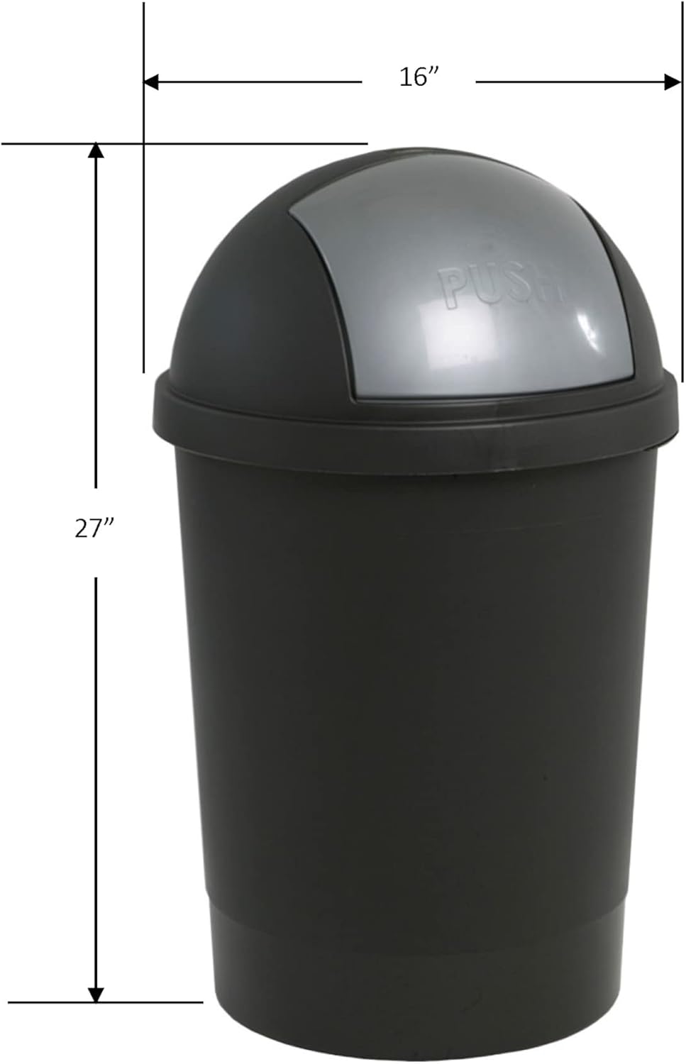 Redmon For Kids 132 Gallon Swivel Lid Trash Can Grey