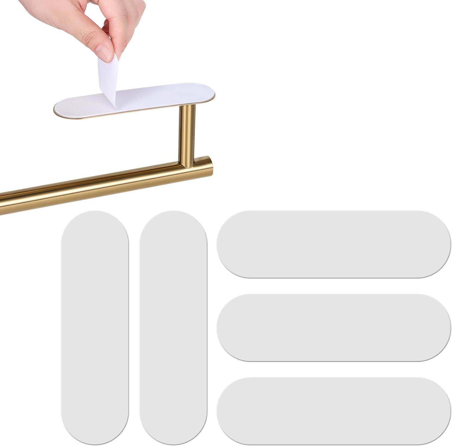 5-Pack Self-Adhesive Paper Towel Holder Strips