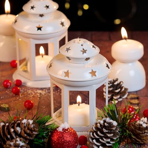 48 Pack White Floating Candles 3 Inch Unscented for Centerpieces