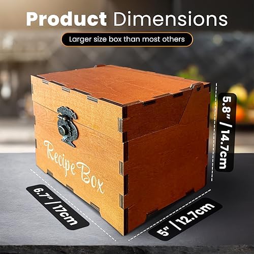 Recipe Box Set with 100 Cards and 9 Dividers