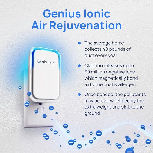 Clarifion Air Ionizer - Filterless Quiet Portable