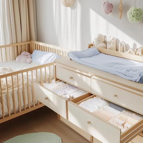 Criusia Drawer Organizer 10 Pack Beige Storage Bins