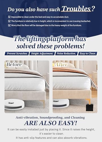 EclatBain Bed Risers Heavy Duty Adjustable Blocks