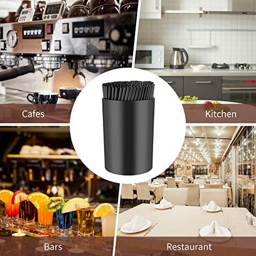 200 Pcs Black Coffee Stirrer and Holder Set