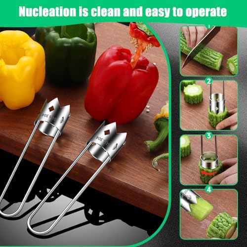 Red Bell Pepper Seed Corer 304 Stainless Steel 1 PCS