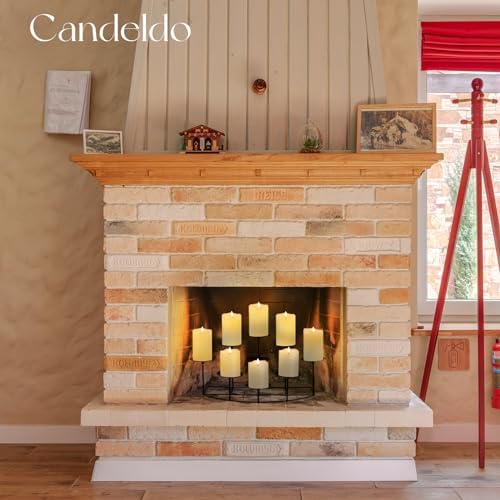Candelardo Black Metal Candelabra with 9 Heights
