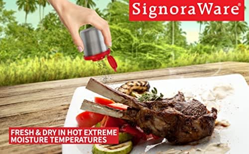 SIGNORAWARE Salt and Pepper Shakers Set of 2 Airtight Spill-Proof