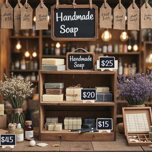 20 Pack Mini Chalkboard Signs with Easel Stand